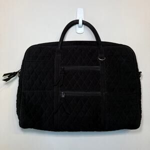 Vera Bradley Black Quilted Laptop Bag Tote with Handles